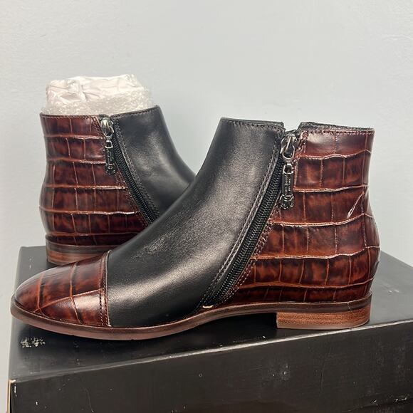 Marc Joseph Herald Square cap toe color block ankle bootie size 5.5 - Picture 3 of 7